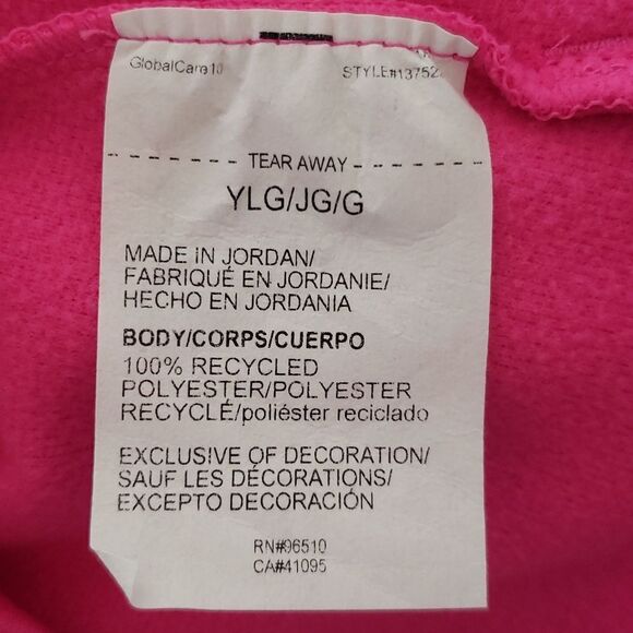 Hot Pink Under Armour LooseFit Hoodie with Shiny Holographic Logo Youth Sz L - Picture 5 of 6